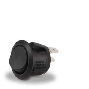 Push-button switch round off/on