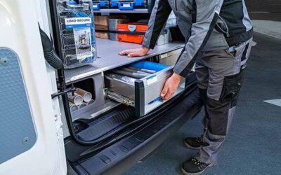 Sortimo sets the standard for lightweight construction and sustainability: the facelift model of the Jumbo-Unit and SR5 Reduced to Max van-racking system for maximum efficiency