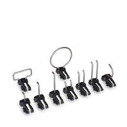Hook set for tools 9 piece aluminium side panel