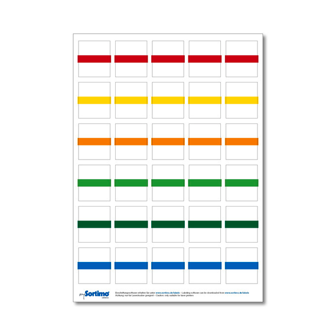 Adhesive labels for inset box 30 in number, assorted (1 sheet) - Image 2