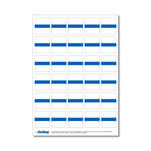 Adhesive labels for inset box 30 in number, blue (1 sheet)