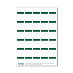 Adhesive labels for inset box 30 in number, green (1 sheet)