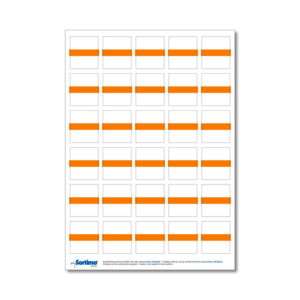 Adhesive labels for inset box 30 in number, orange (1 sheet)